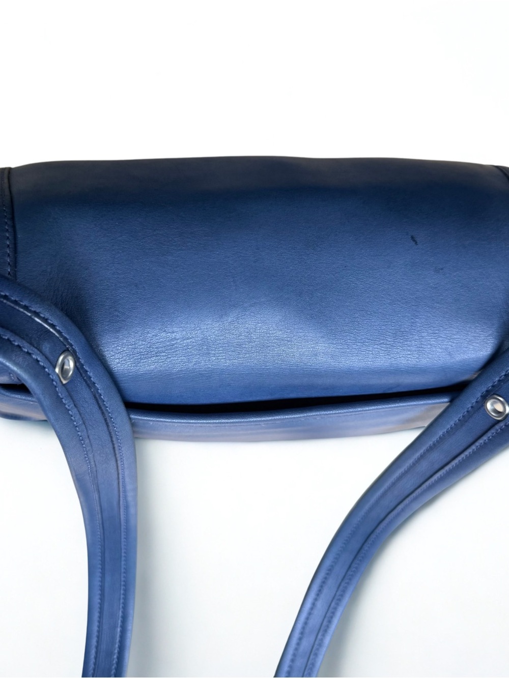 SOLD! Vintage Coach Cornflower Blue Leather Rambler's Legacy Crossbody Bag 9061 - Picture 6 of 14